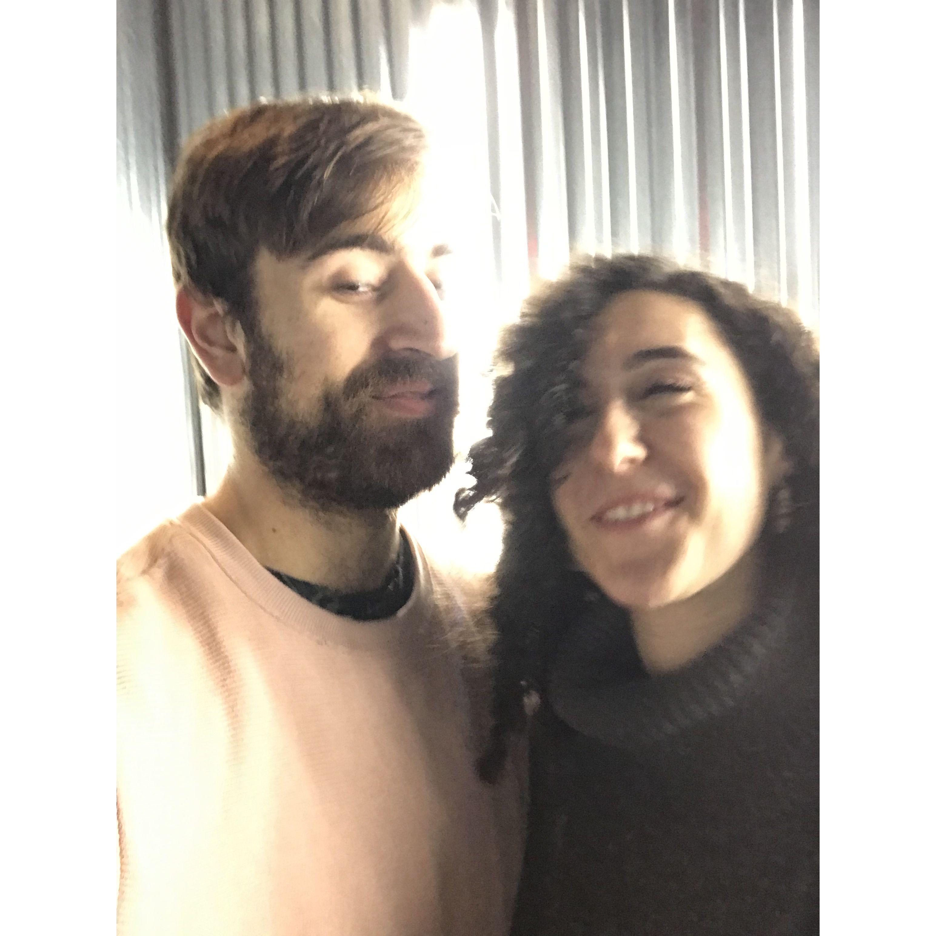 Our first photo together.... LOL