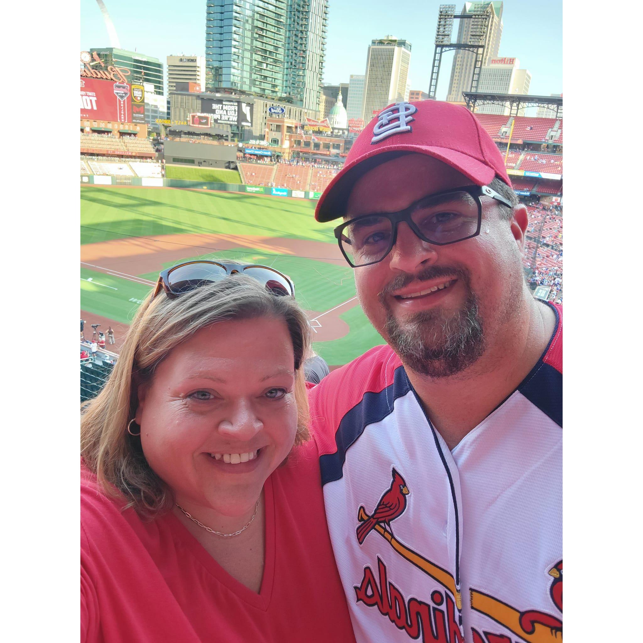 My first Cardinals game - the heat index was 115 that day!!