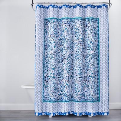 Bandana Print Shower Curtain Blue - Opalhouse&#153;