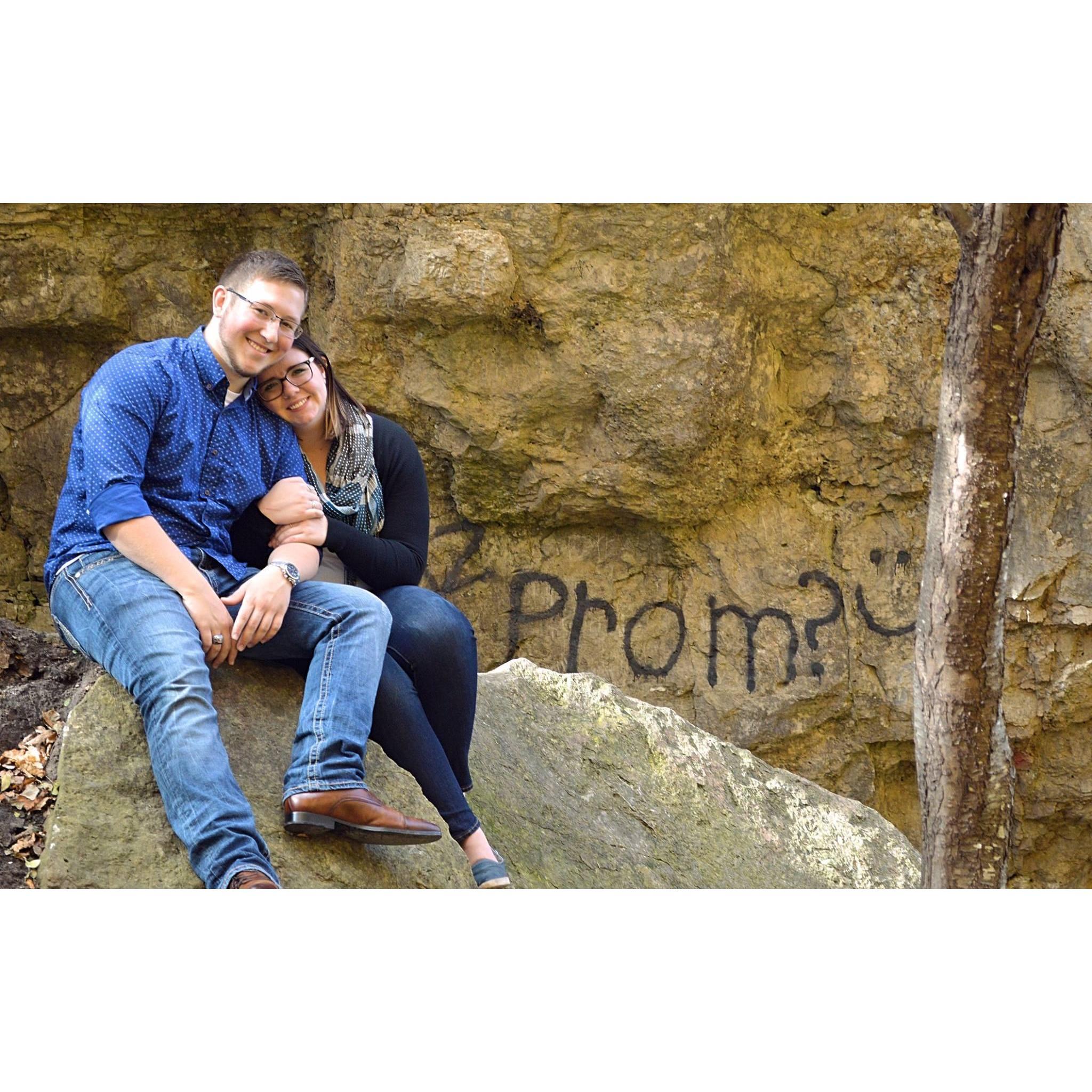 Chris and Sarah quickly became serious and took some photos in the bluffs in Winona.