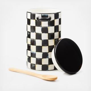 Courtly Check Ceramic Farmhouse Canister