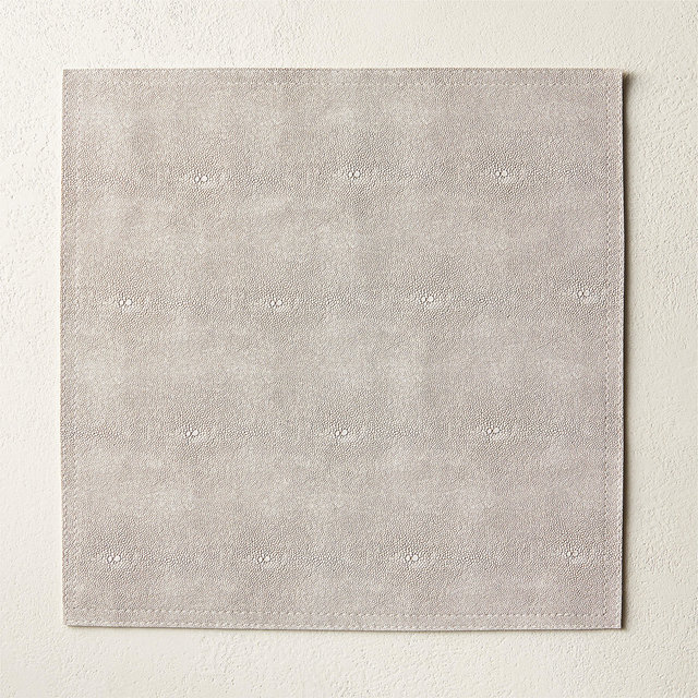 Oat Shagreen Faux-Leather Square Placemat