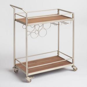 Metal and Wood Geneva Bar Cart