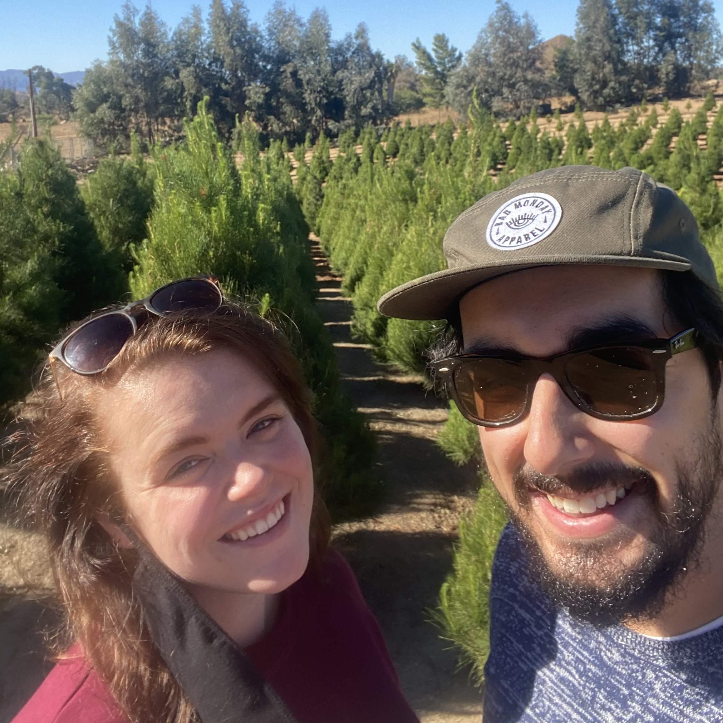 When we got our first Christmas tree together after moving into our apartment!