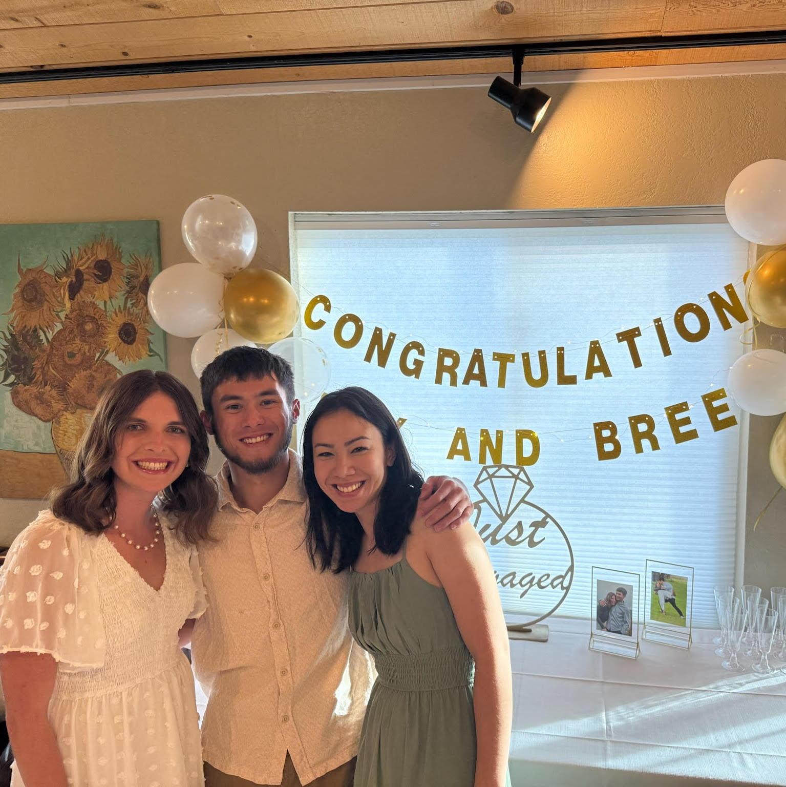 Max's sister Kylie helping throw the sweetest engagement party for them!