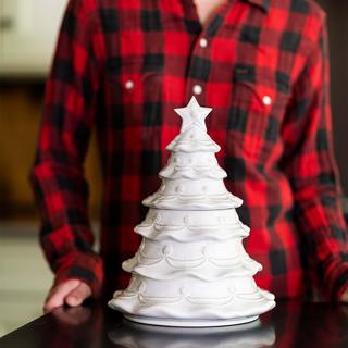 Berry & Thread Whitewash Christmas Tree Cookie Jar