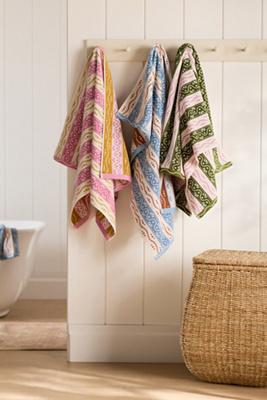 Ivy Cotton Woven Stripe Towel Collection