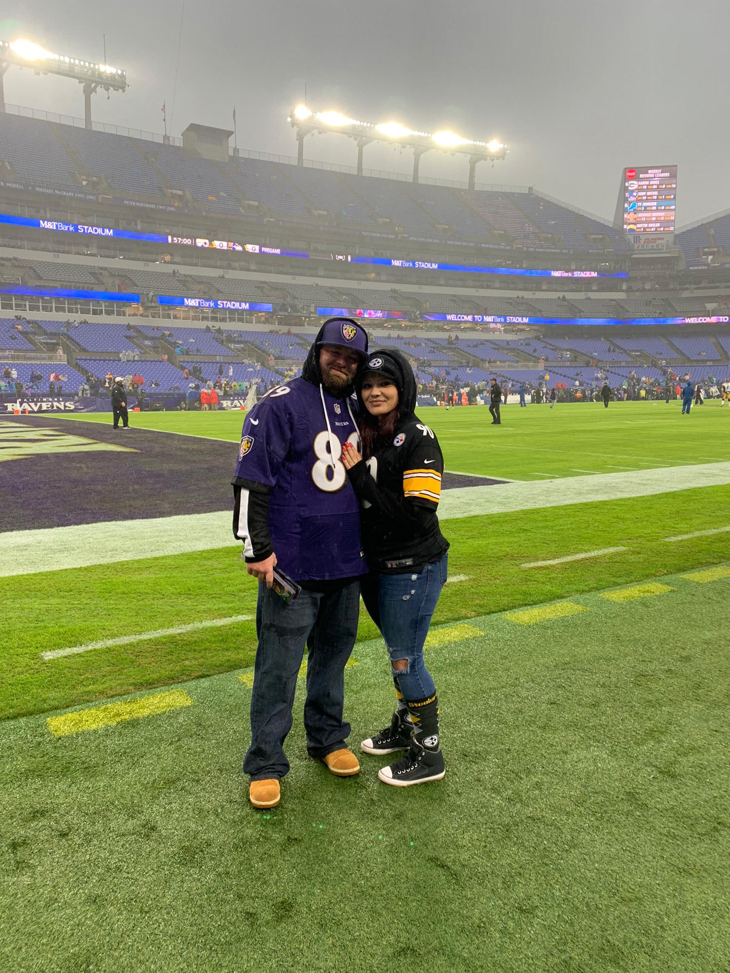 Our first Ravens Vs Steelers game together