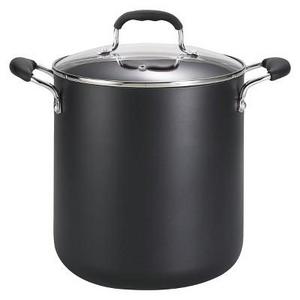 T-Fal - T-fal 12 Quart Stock Pot - Black