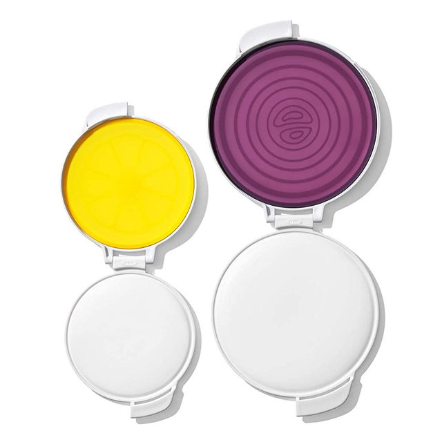OXO Good Grips Cut & Keep Produce Saver Set, Onion/Lemon,Multicolor,Lemon/onion