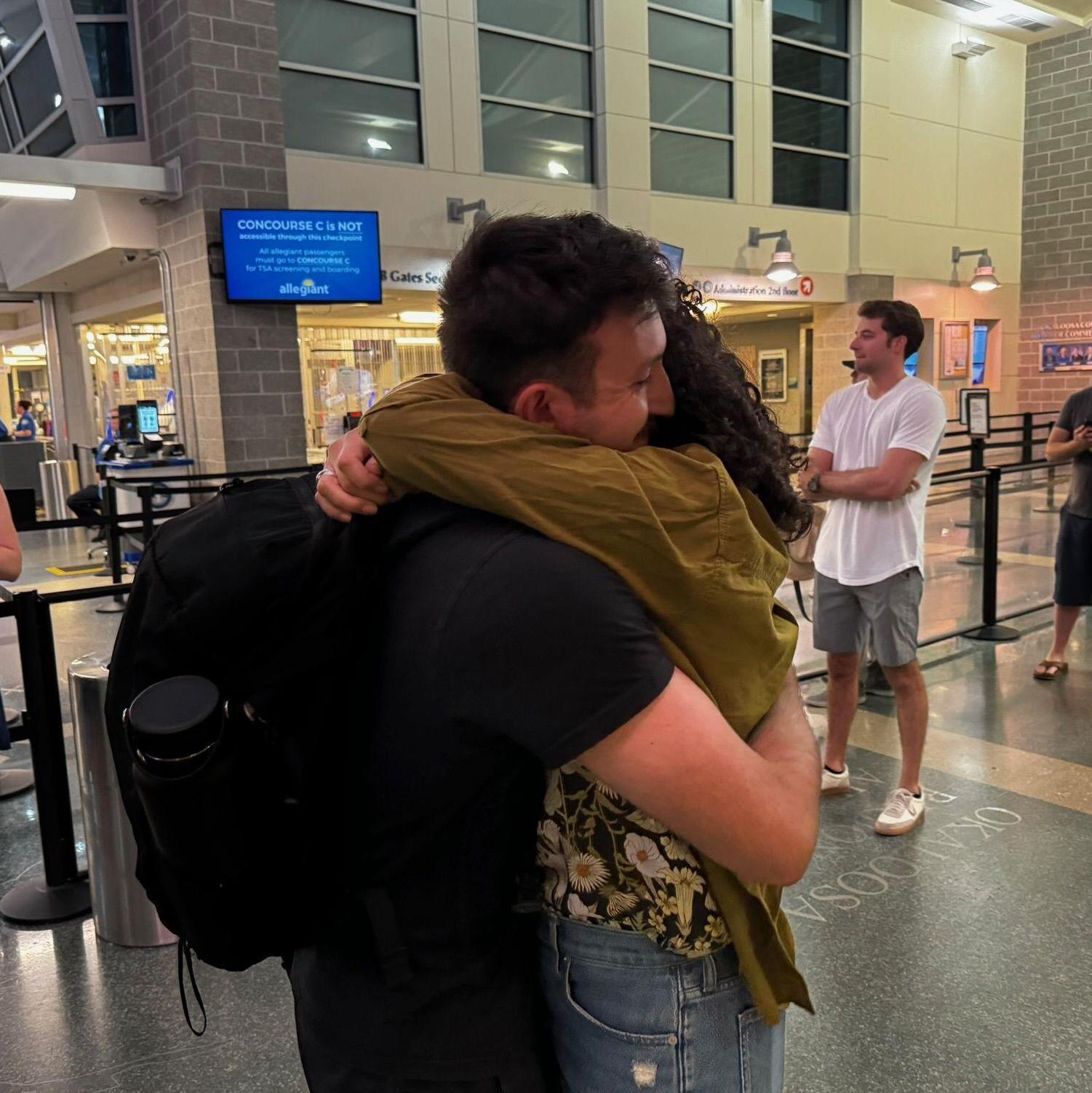 First hug after Brian's first deployment