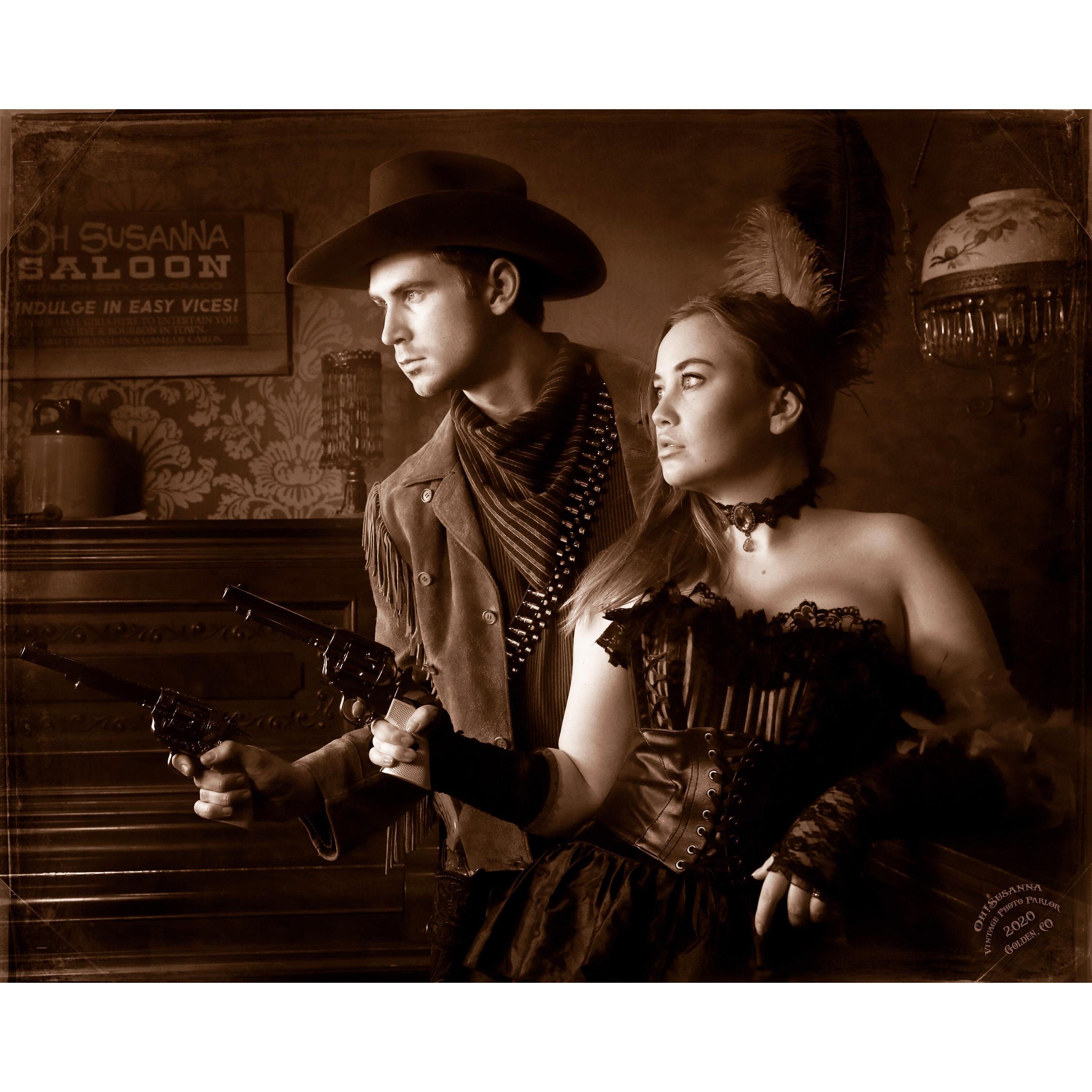 For Valentine's Day, Maggie and Bruce went to Golden to take vintage photos