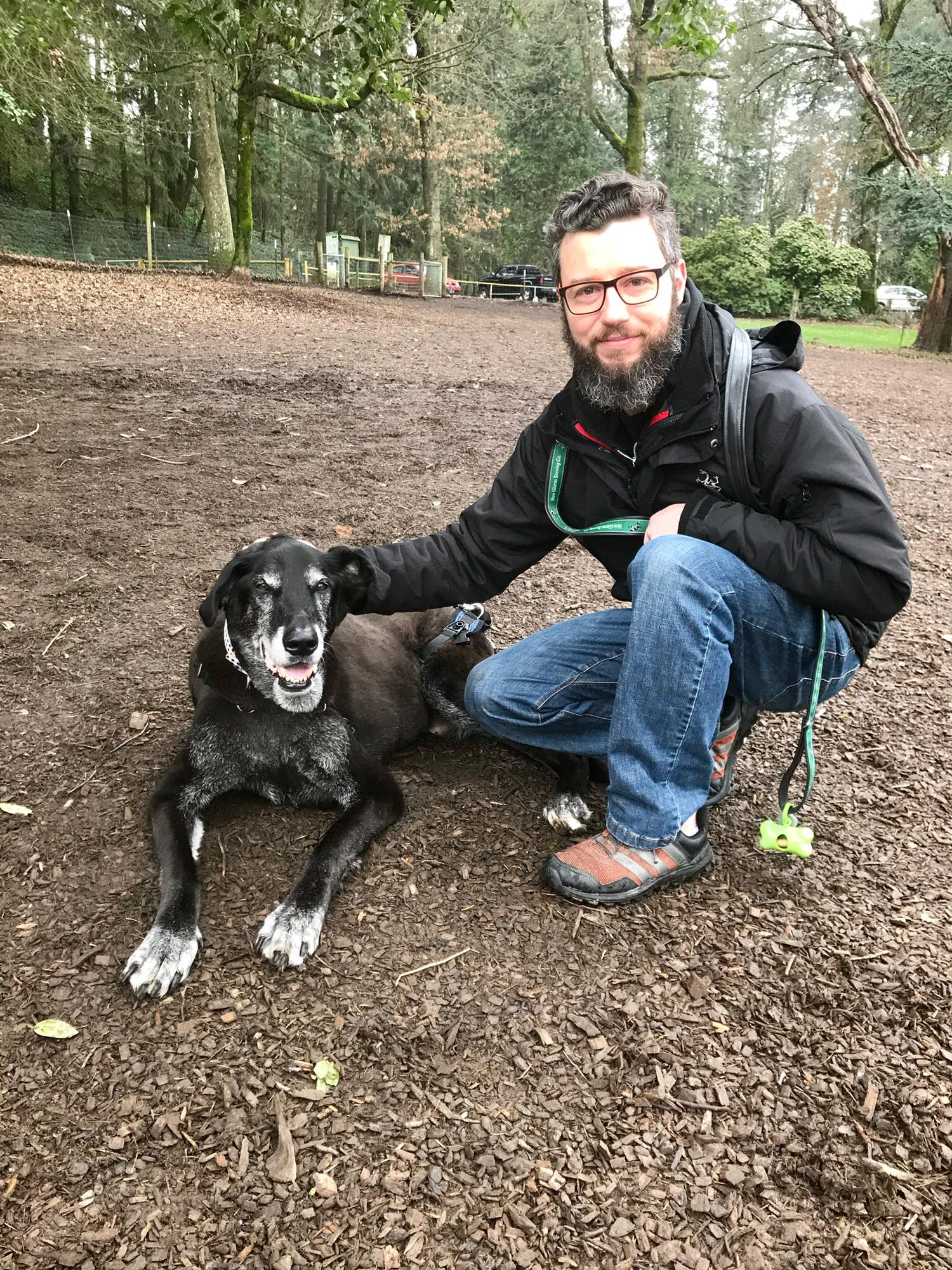 Quality time at Chimney Dog Park with Yogi - Portland, Oregon January 2018