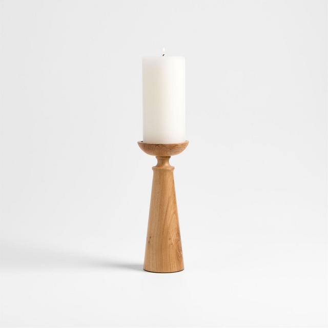 Izumo Large Oak Pillar Holder 9"