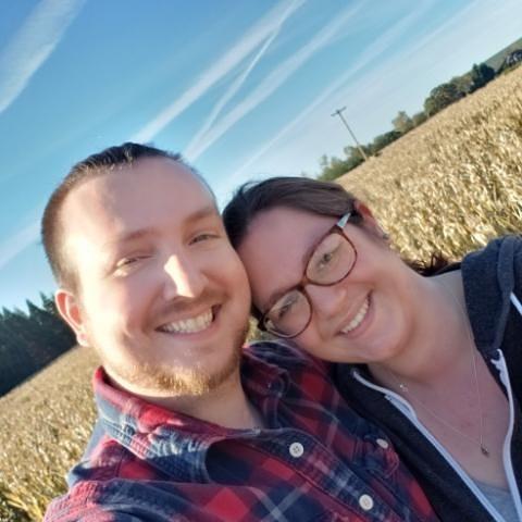 Our first date together, going through the corn maize at Sauvies Island