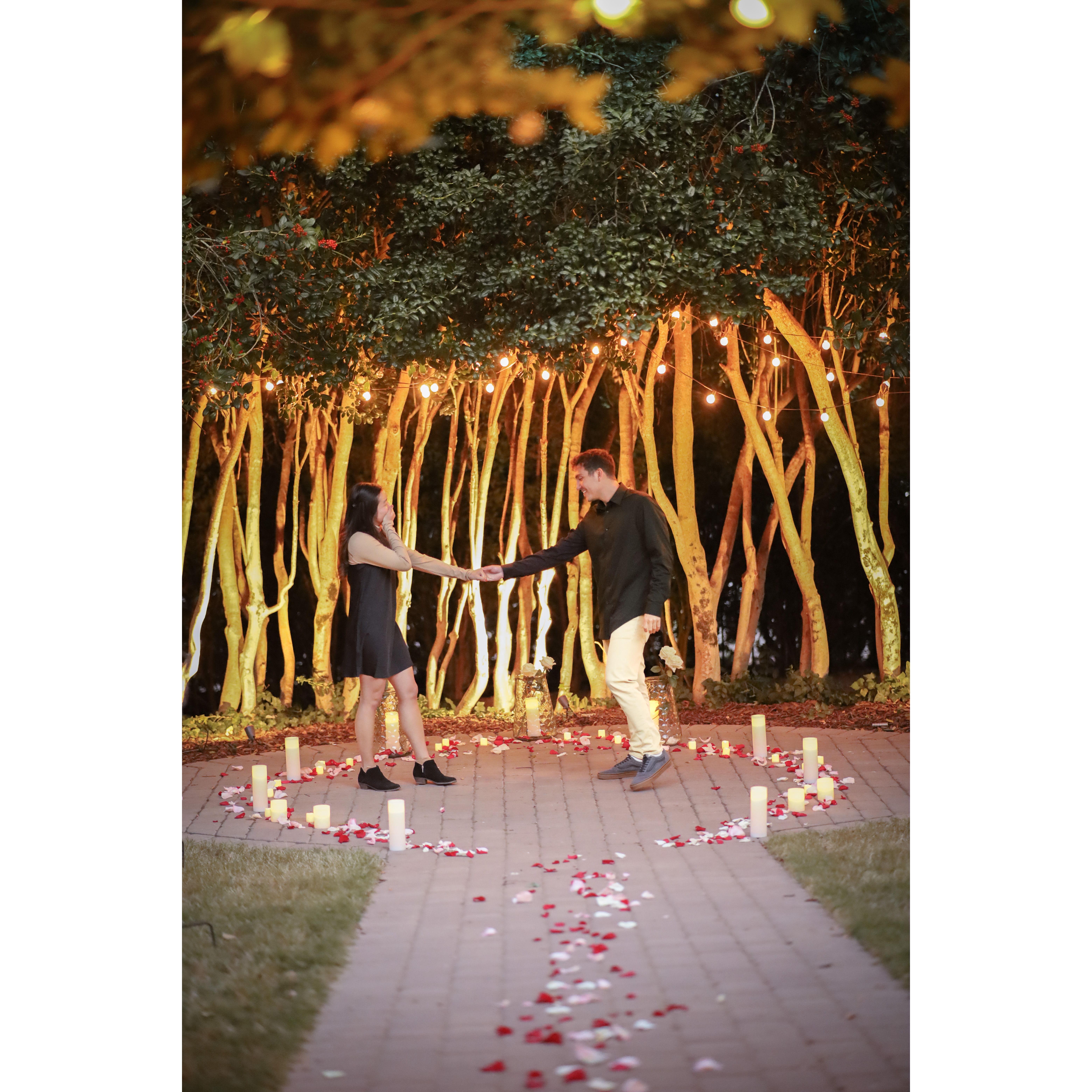10.28.2022 - Moments before James gets down on one knee