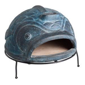 Blue Terracotta Fish Pizza Oven