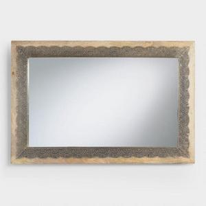Metal Scalloped Inlay Kali Mirror