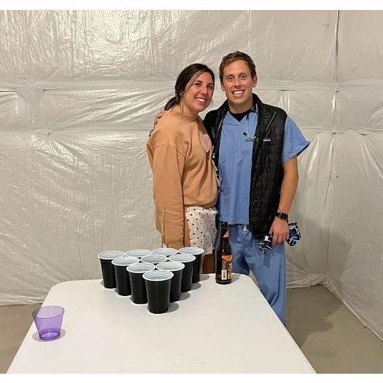 Beer pong champs, baby.