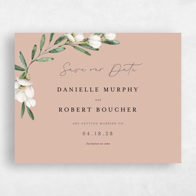 Sandstone, Brown Wedding Save the Date - Sundsvall Landscape