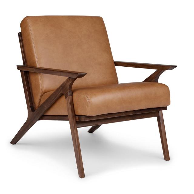 Otio Toscana Tan Walnut Lounge Chair