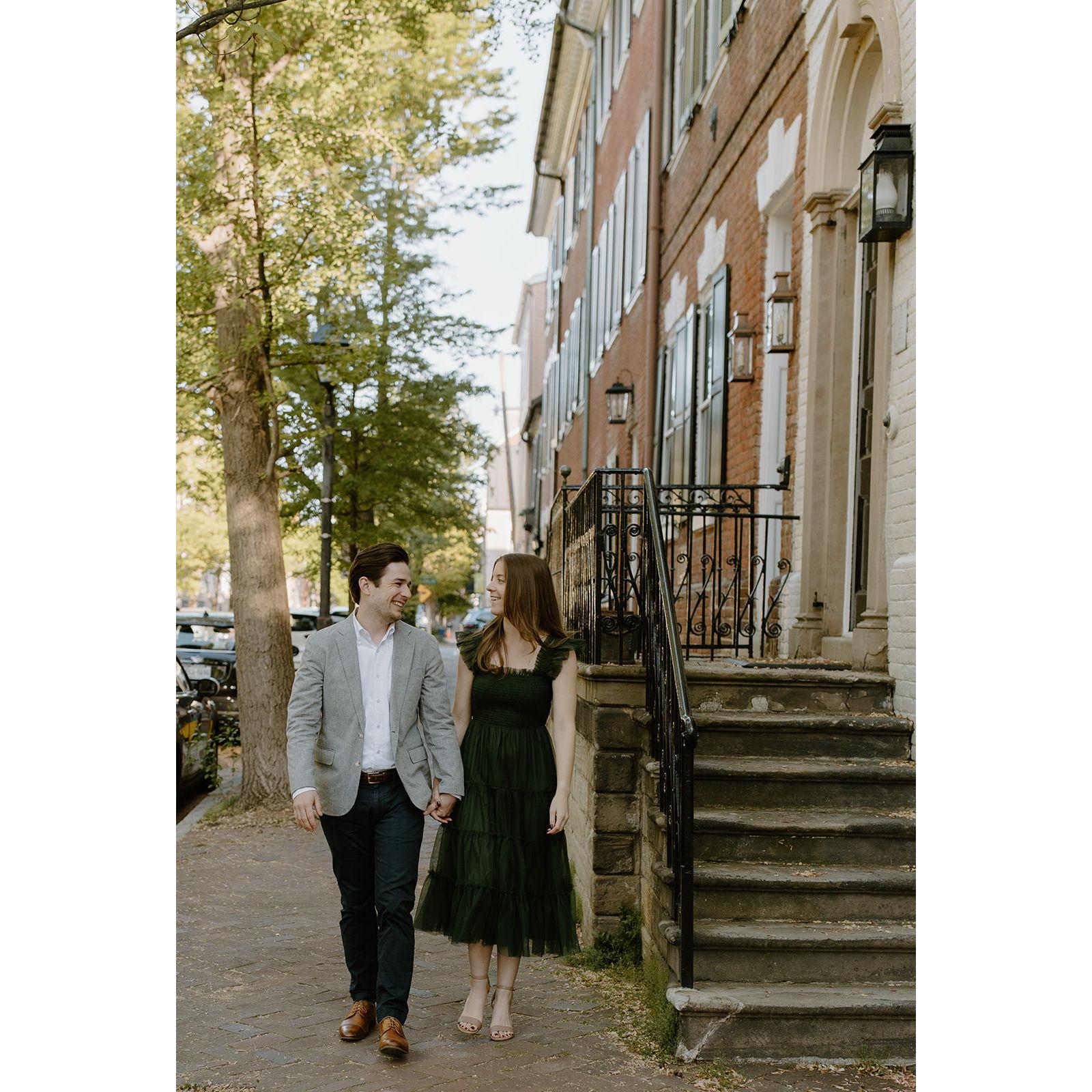 Engagement shoot in Old Town Alexandria - April 2024