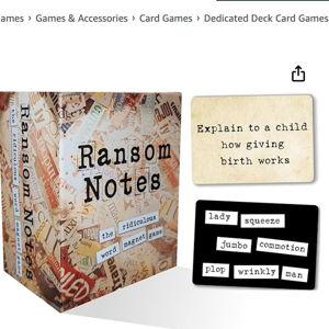Ransom Notes - The Ridiculous Word Magnet Party Game, 3+ Players