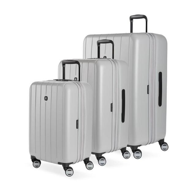 SwissGear Waderlust Pro Hardside Expandable Luggage with Spinner Wheels, Grey, Set (20/24/28)