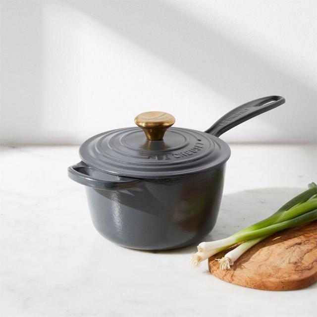 Le Creuset ® Signature 1.75-Qt. Graphite Grey Saucepan with Lid