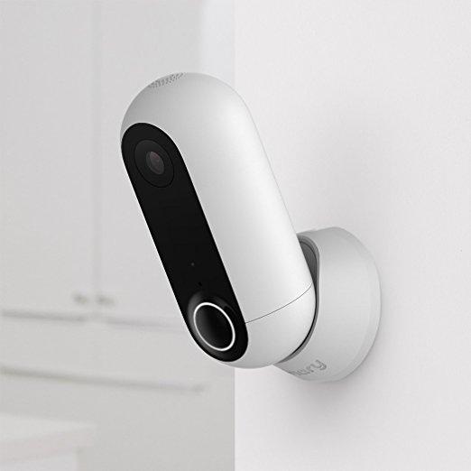 Canary Flex Indoor/Outdoor Camera, Wire-free or Plugged-in, Weatherproof HD Security Camera - White
