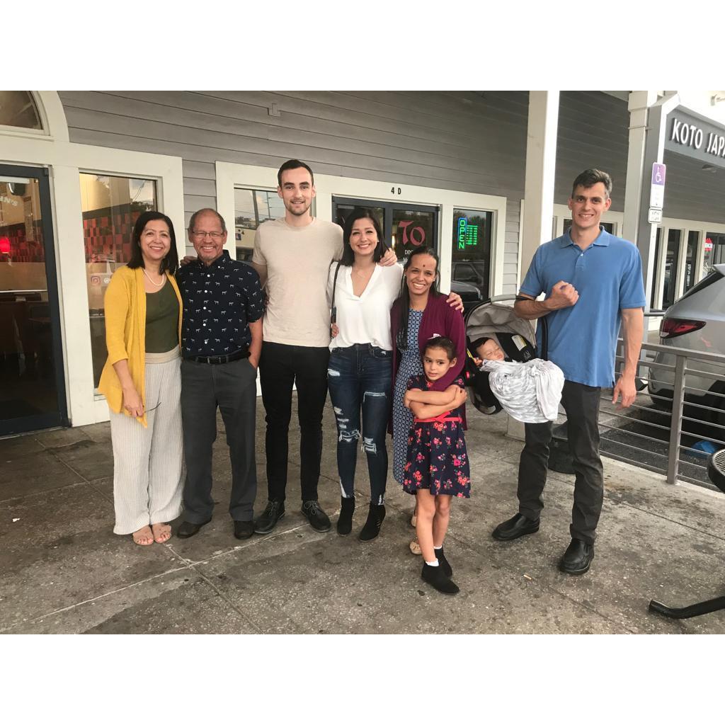 Dinner with Stephanie's family in Tampa