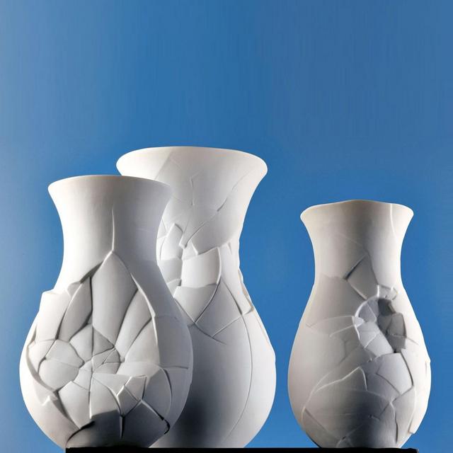 Phases White Vase 10"