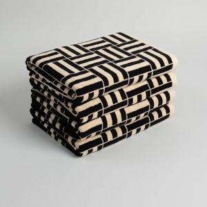 Shop BAINA | WILLIS Organic Cotton Pool Towel | Sand + Noir · BAINA | Official Online Store | Join for 10% off*