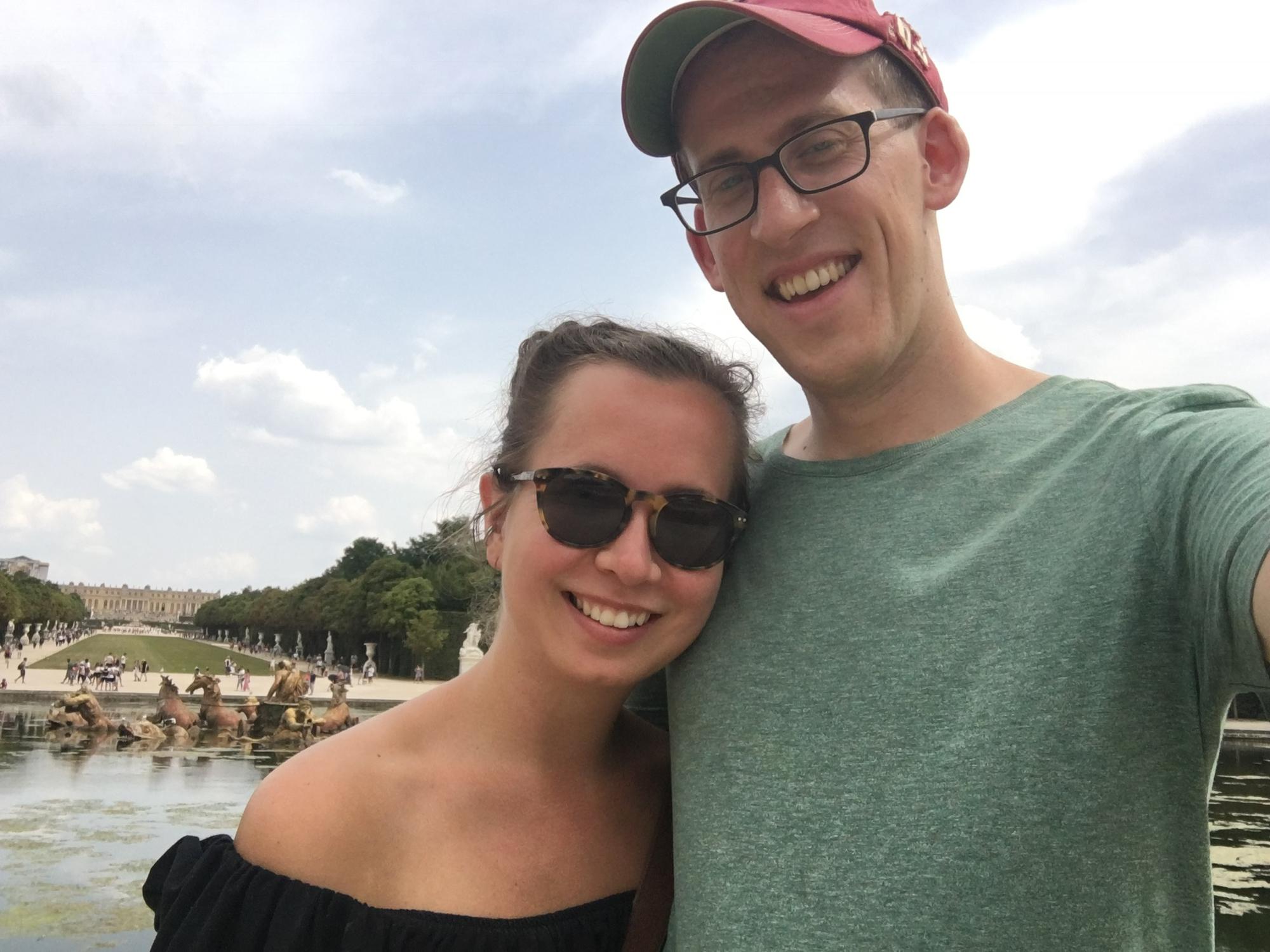 Versailles in 2018 - we quickly bonded over a shared love of travel.