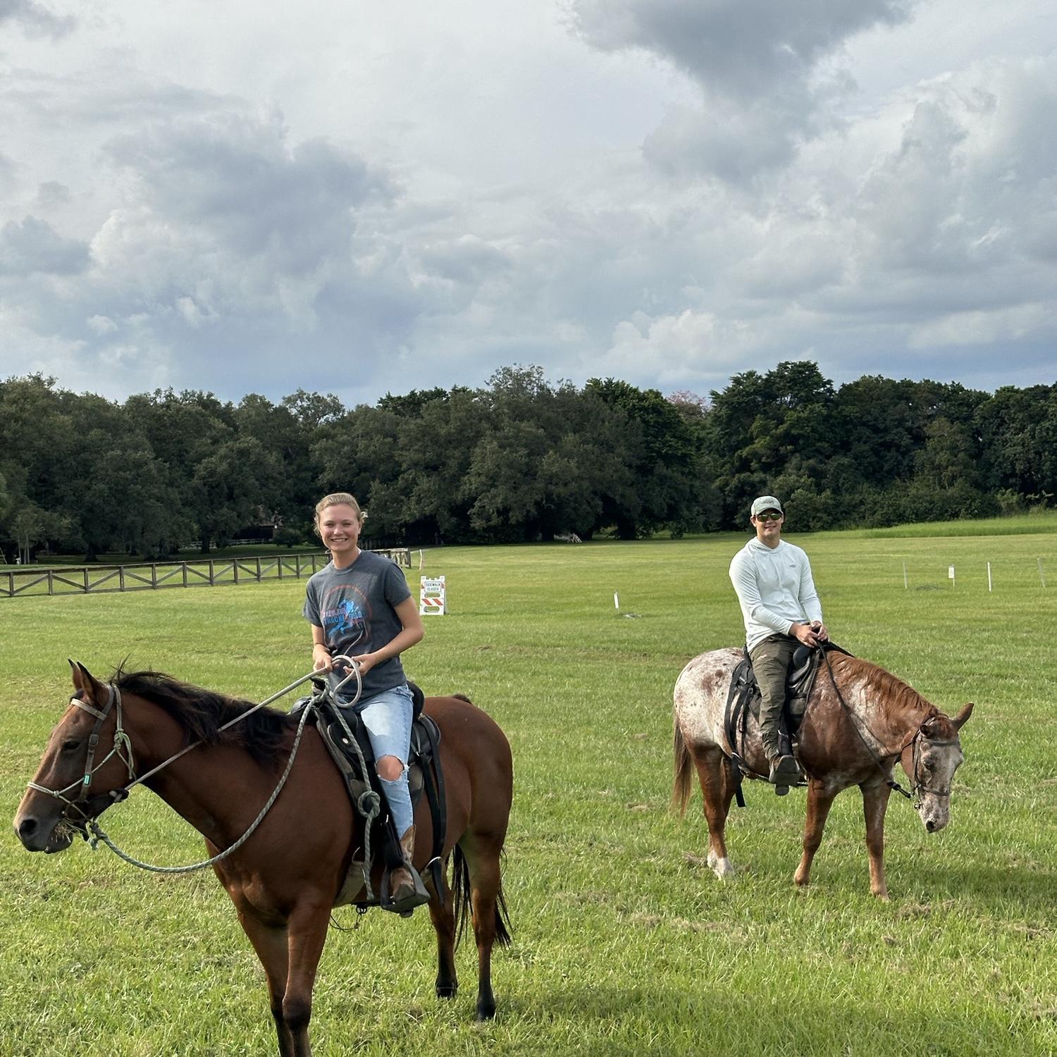 We went horseback riding for my birthday
