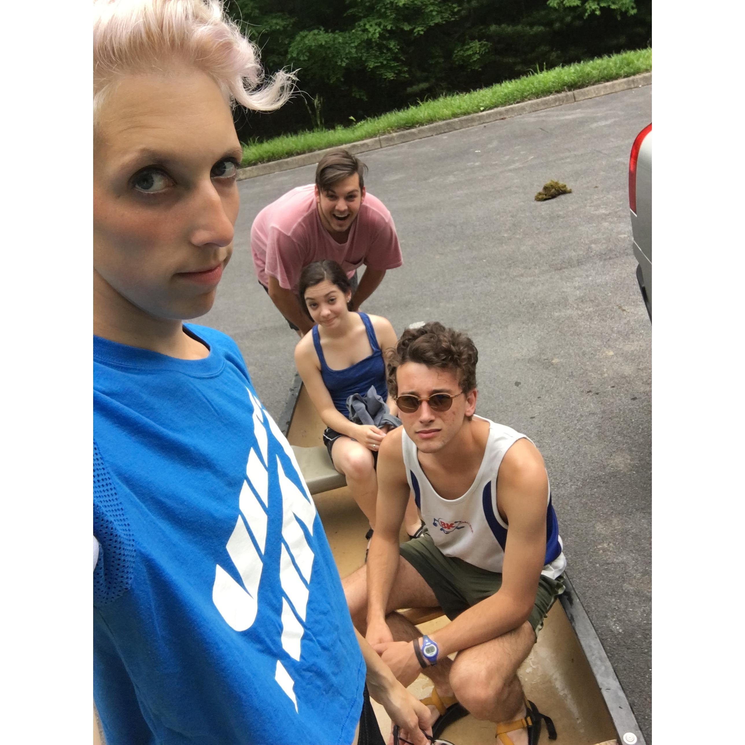 This is us (with the same haircut again) in Tennessee with our friends Sam and Sarah.