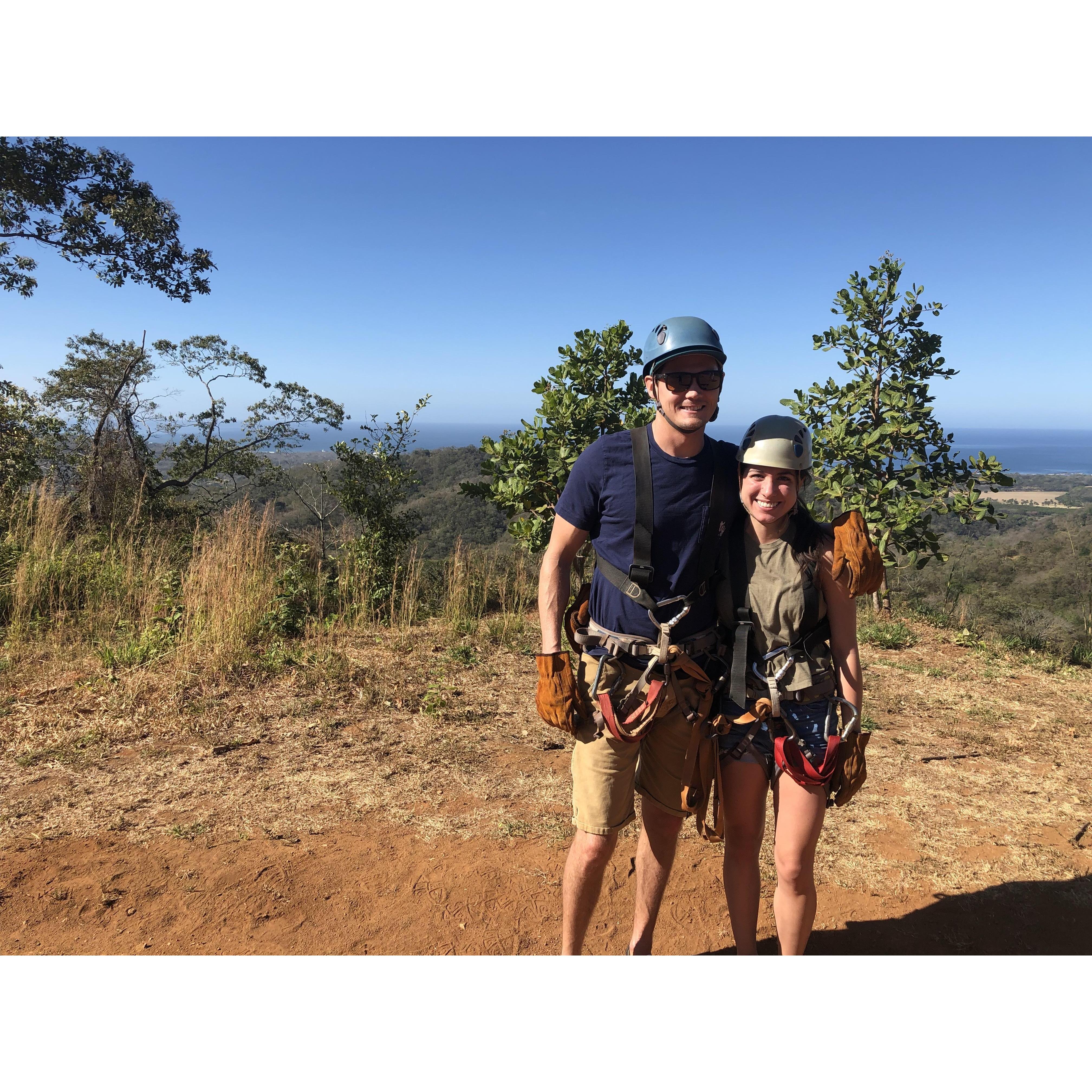 Zip lining in Costa Rica