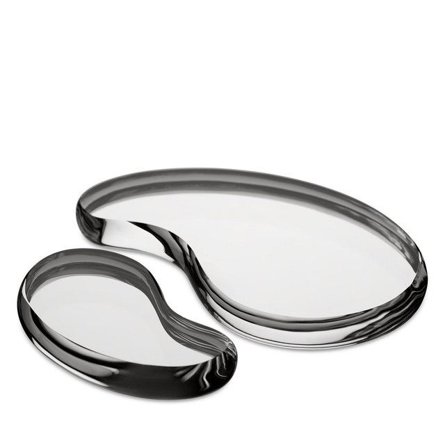 Kosta Boda Tears of Joy Trinket Tray, Set of 2