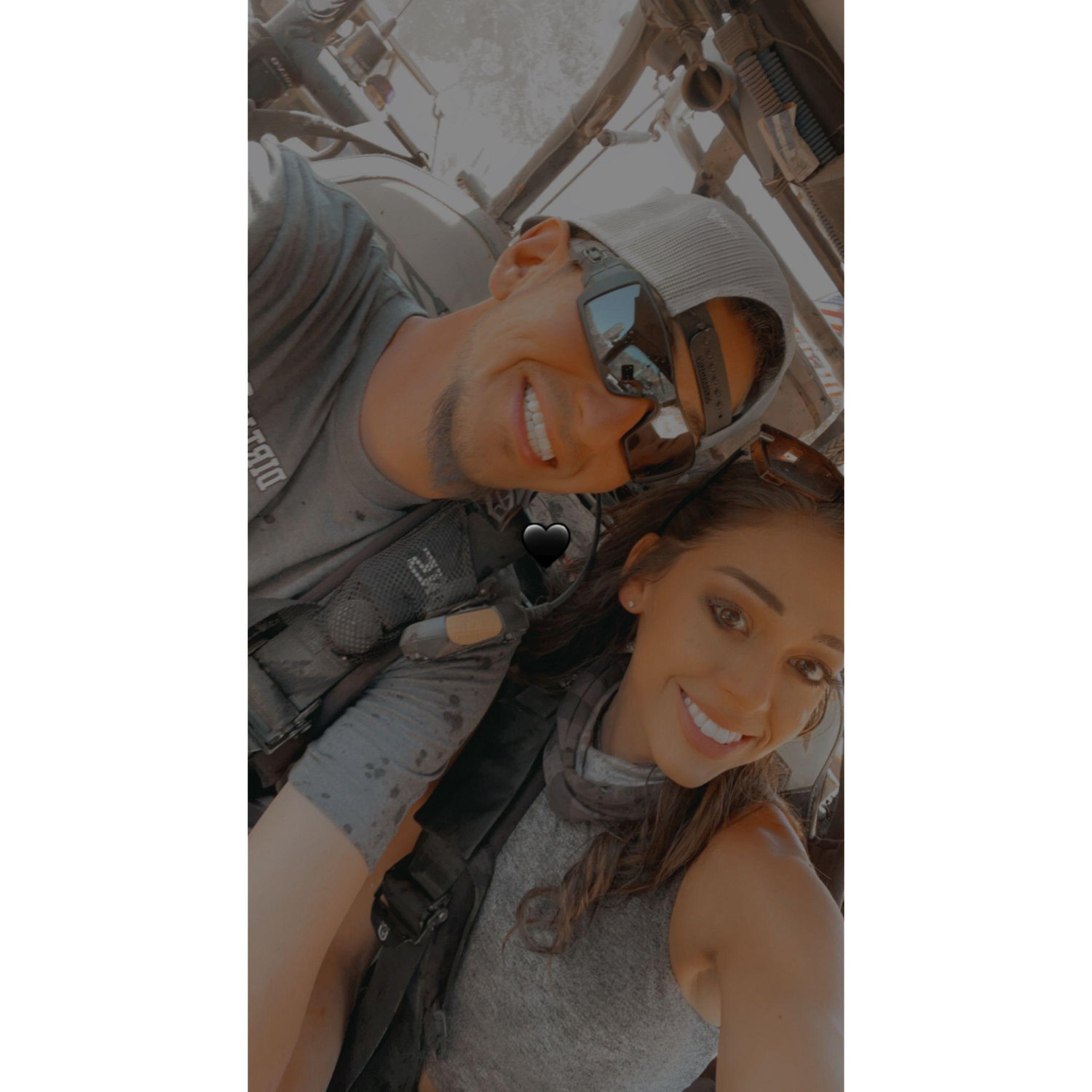 Our first picture together in Sand Hollow UT