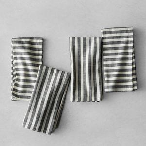 Hand and Hearth with Magnolia - Hearth and Hand with Magnolia Striped Napkins (Set of 4) Black/Cream Joanna Gaines Collection Limited Edition