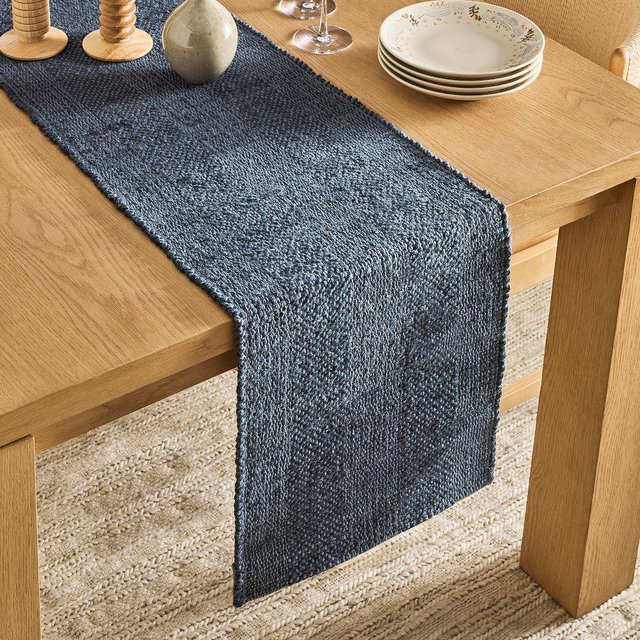 Chunky Textured Table Runner, Indigo