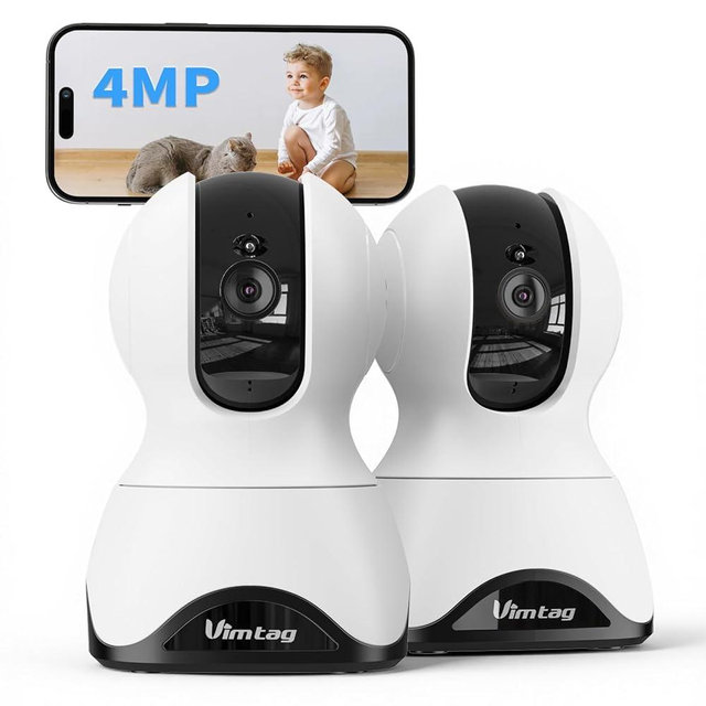 VIMTAG 2.5K Indoor Cameras for Home Security, 360° Pan/Tilt Pet Camera with Phone App for Dog/Cat, 5G/2.4GHz WiFi Security Camera Indoor for Nanny/Baby/Room, Night Vision, 2-Way Audio, Cloud & SD Card