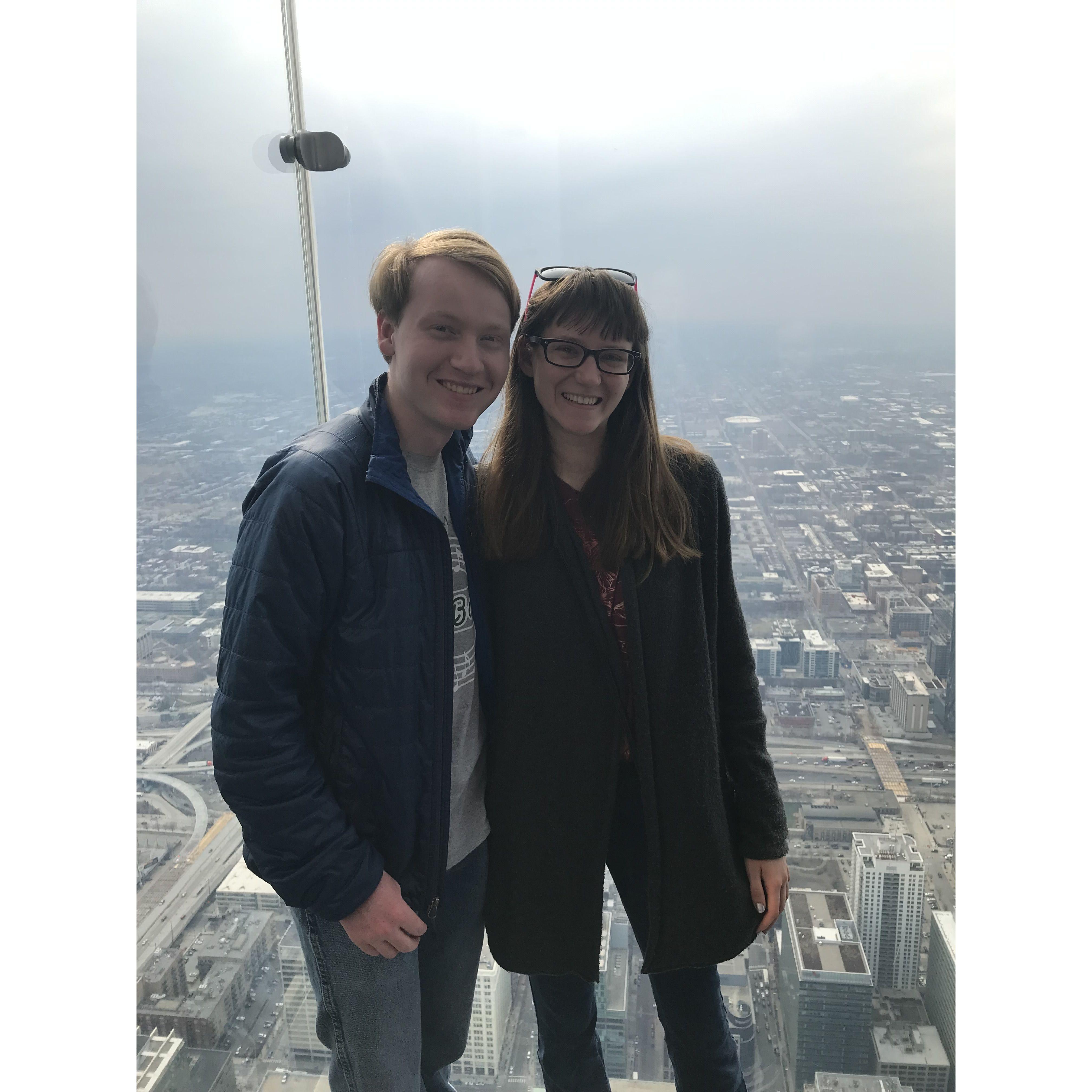 On the W&M Wind Ensemble's 2019 spring tour to Chicago, a few months after we stared dating.