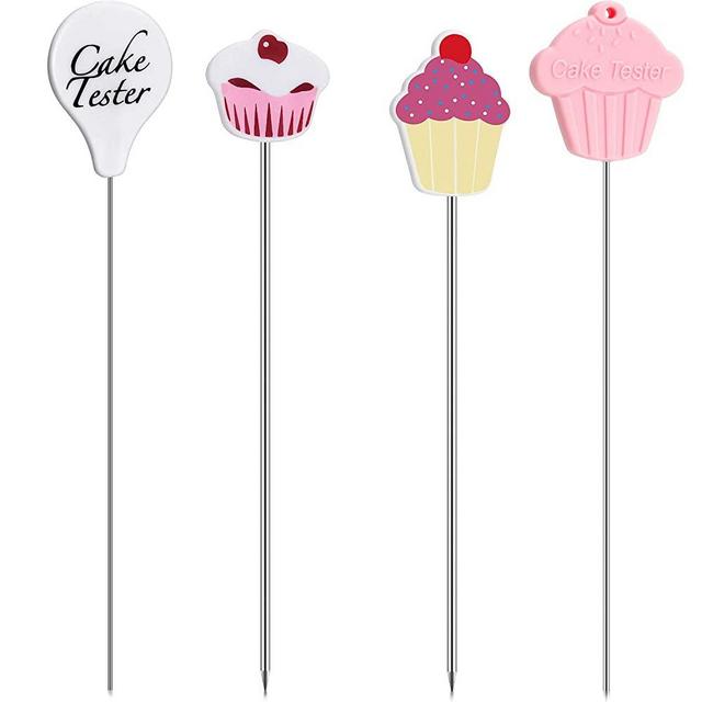 Cake Tester, 6 PCS Stainless Steel Cake Tester Needle with 6 PCS Silicone  Baking Cups, 2 Sizes 7 in/6.5 in, Reusable For Home Bakery Muffin Bread