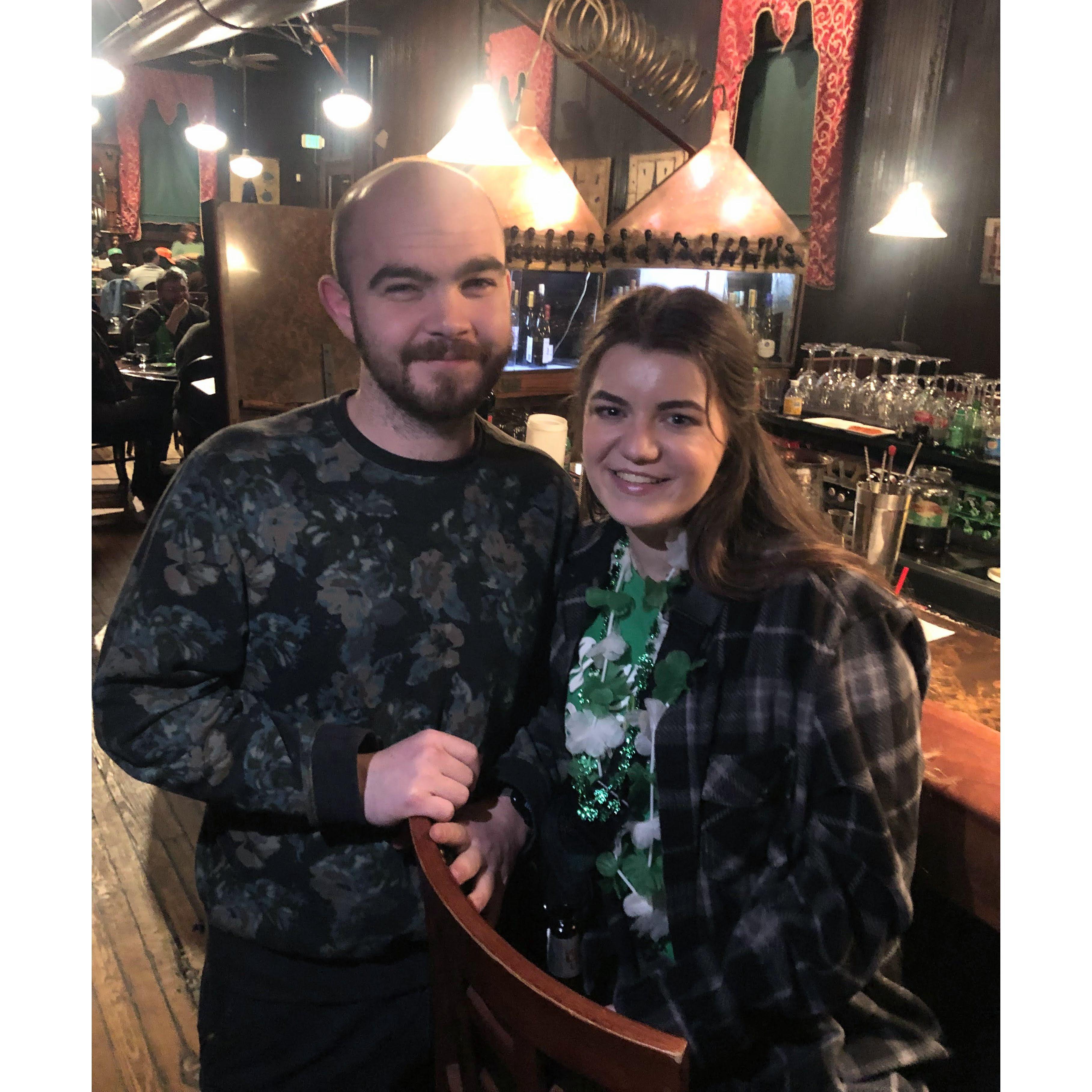 St. Patrick's Day 7 years after our first picture