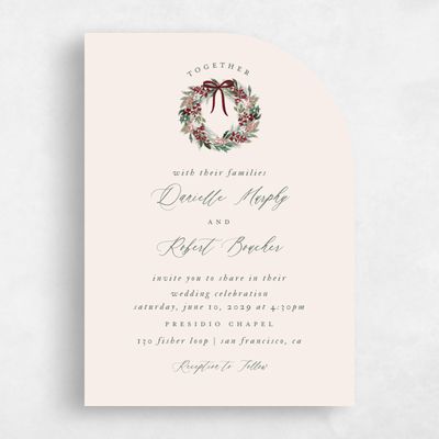 Beige Half arch Wedding Invitation - Bryn Classic