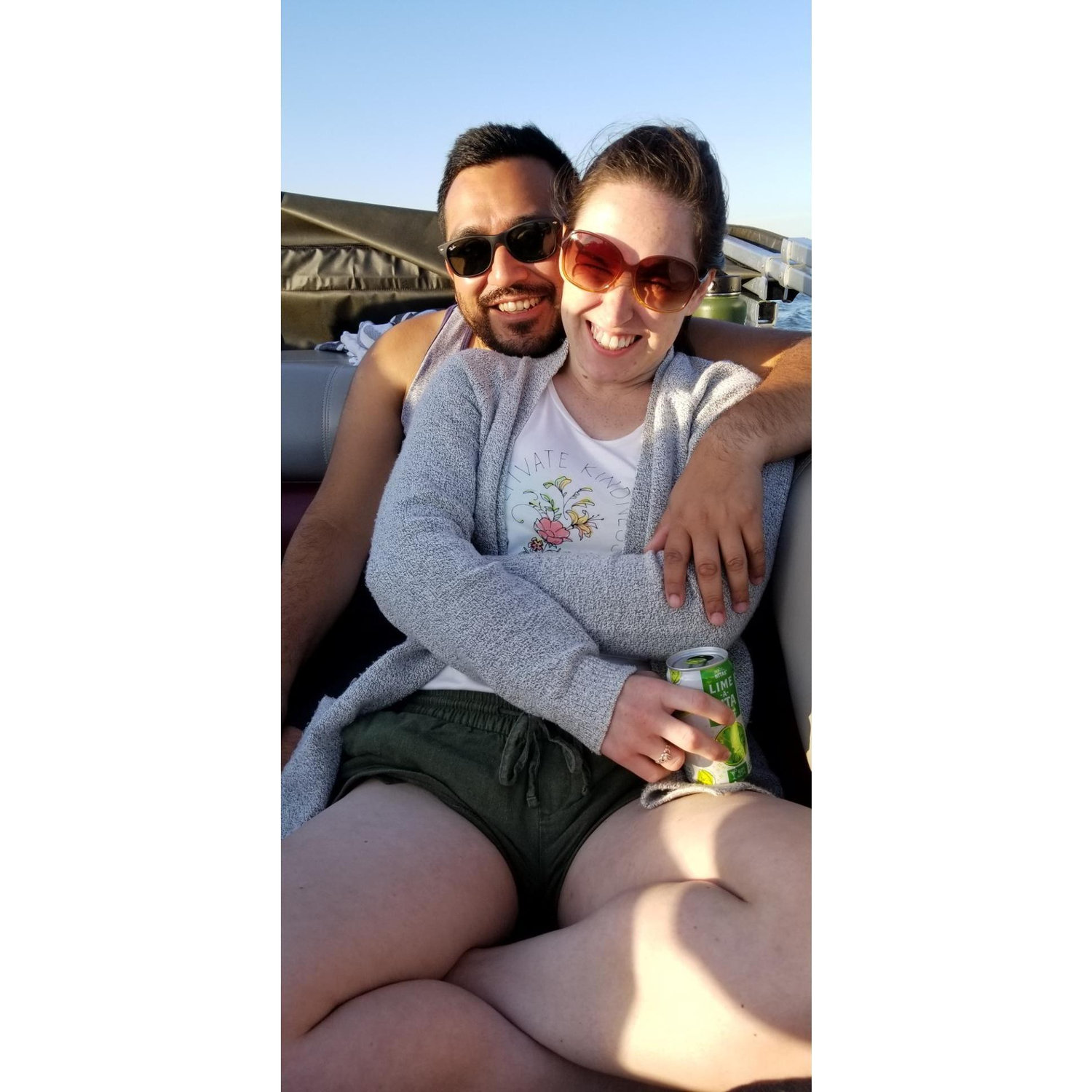 Enjoying a weekend on the lake in Wisconsin.