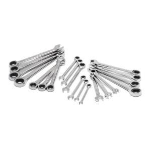 SAE/Metric Combination Ratcheting Wrench Set (20-Piece)