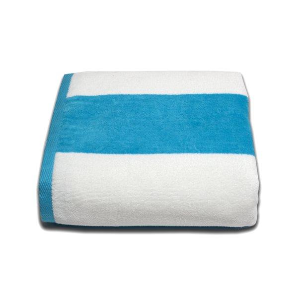 Tropical Cabana 100% Cotton Velour Wide Stripe Beach Towel