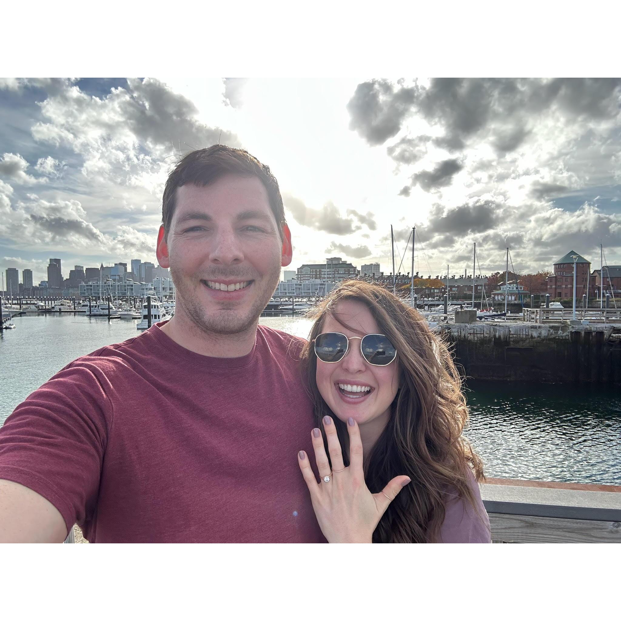 The moment we got engaged!
